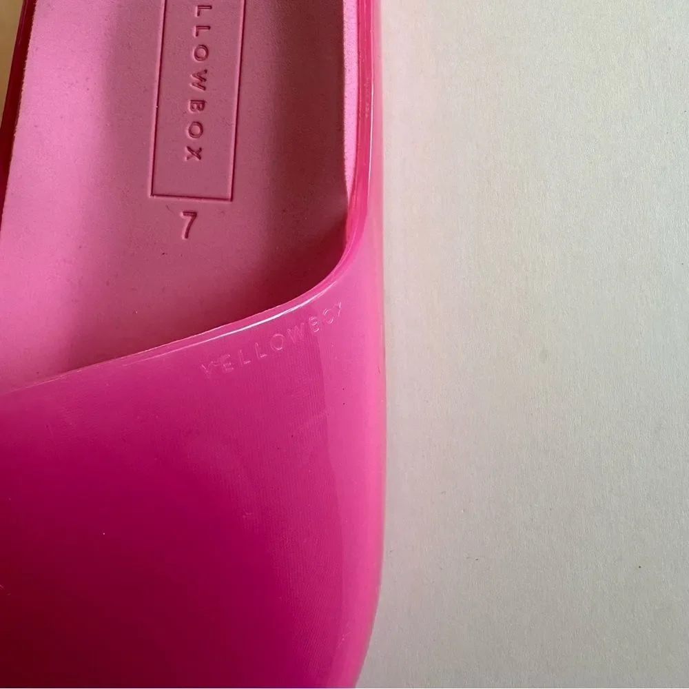 Yellowbox Hot Pink Platform Marana Jelly Slide sandals - Picture 4 of 11